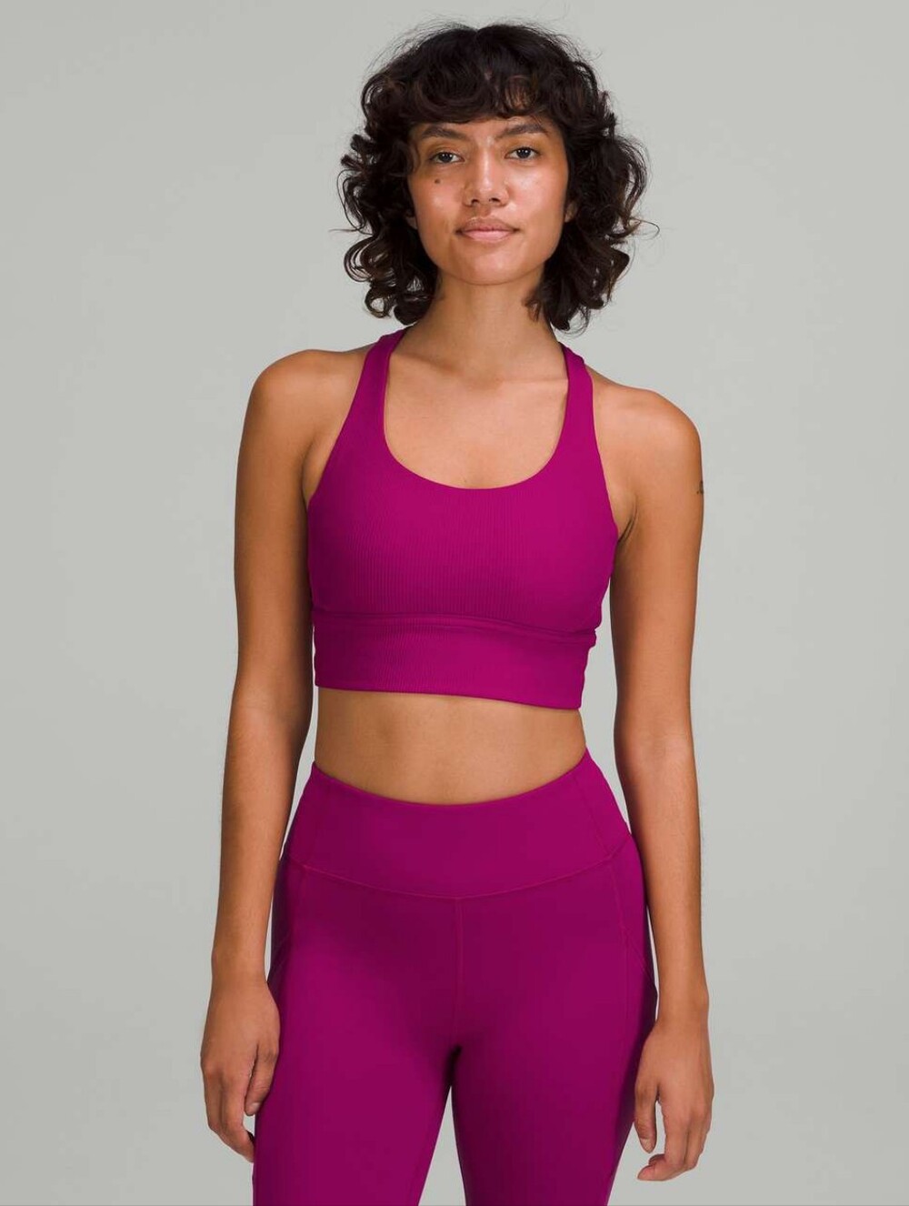 Lululemon Purple Energy Ribbed Long Line Bra Size 2